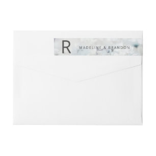 Bande Pour Adresse De Retour Fleurs de fond de la chanson de prairie Monogramme
