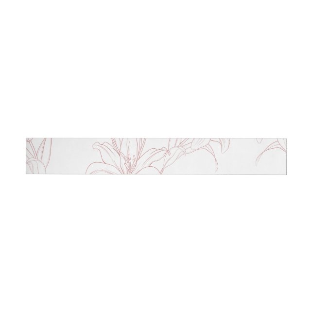 Bande Pour Adresse De Retour Fleurs Motif 10 (Individuel)
