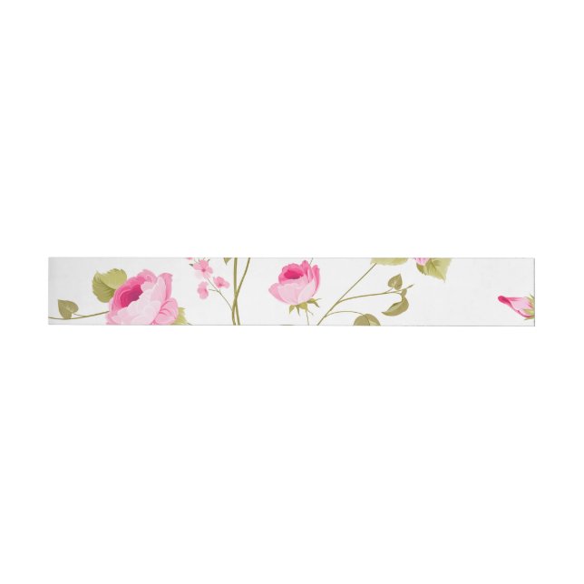 Bande Pour Adresse De Retour Fleurs Motif 19 (Individuel)