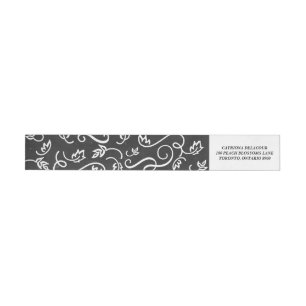 Bande Pour Adresse De Retour Flore lunaire Faux Chalkboard