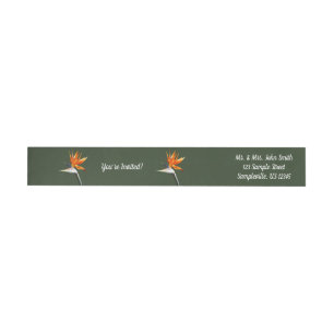 Bande Pour Adresse De Retour Flower tropical orange paradise
