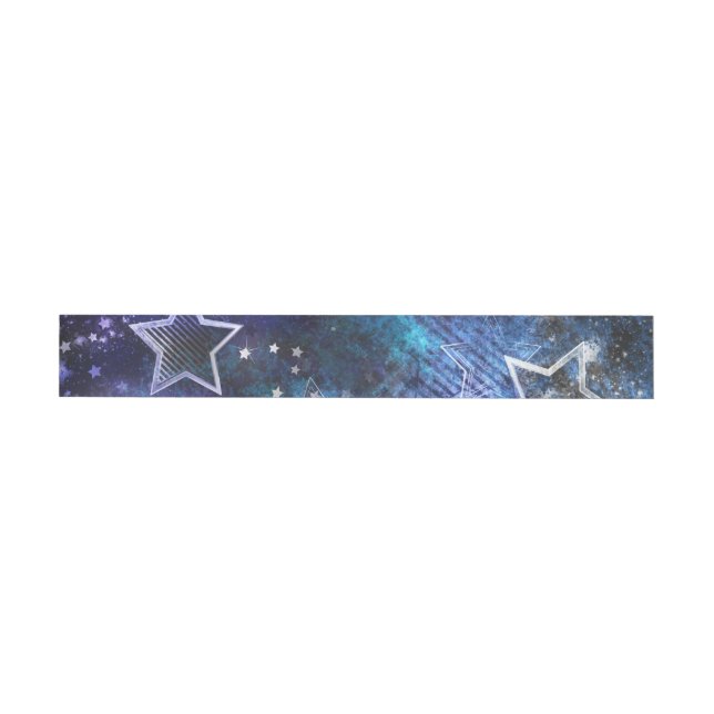 Bande Pour Adresse De Retour Fond spatial avec étoiles (Individuel)