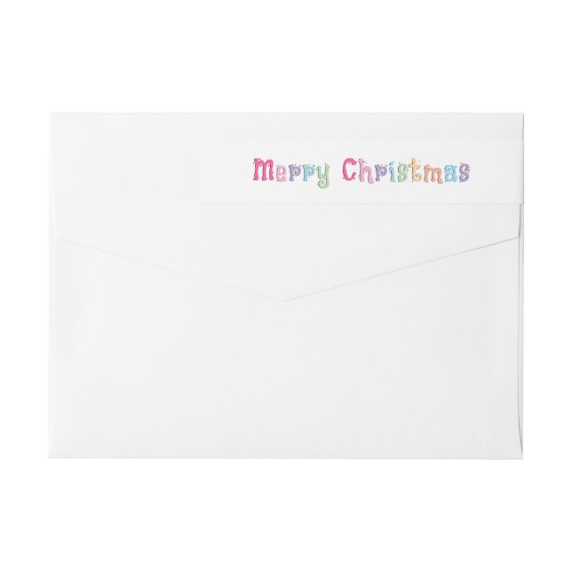 Bande Pour Adresse De Retour Fun Joyeux Noël Multicolore (Dos)