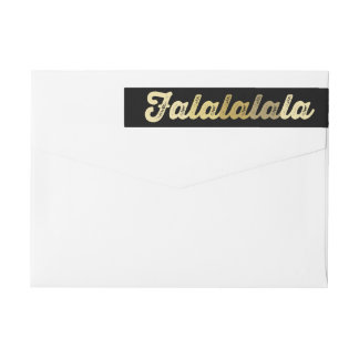 Bande Pour Adresse De Retour Gold Ombre Bold Falalalala Modern Holiday Adresse