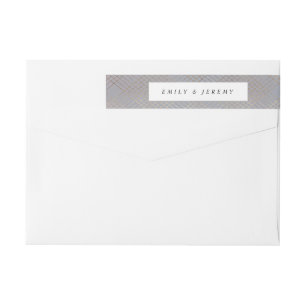 Bande Pour Adresse De Retour Graisse géométrique Gris Gold Gatsby Mariage