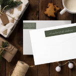 Bande Pour Adresse De Retour Green Baby First Christmas Retours Adresse<br><div class="desc">Un simple emballage moderne de vacances autour de l'étiquette d'adresse de retour avec les premiers noël en écriture blanche typographie sur un arrière - plan vert foncé. Personnalisez avec votre nom de bébé. Ajoutez ce détail spécial à vos mailings de vacances.</div>