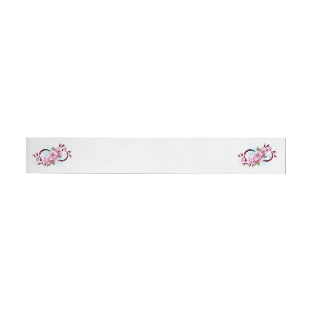 Bande Pour Adresse De Retour Infinité avec les fleurs Sakura (Individuel)