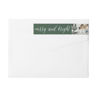 Bande Pour Adresse De Retour Joyeux Et Lumineux Script Noël Adresse de retour
