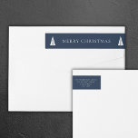 Bande Pour Adresse De Retour Joyeux Noël bleu personnalisé<br><div class="desc">Ajoutez une touche d'élégance moderne à vos mailings de Noël avec notre enveloppement de Noël bleu Joyeux Personnalisé autour des Étiquettes. Ces étiquettes bleus ont deux arbres de Noël charmantes, qui en font l'accessoire parfait pour la saison festive. Avec leur design épuré et minimaliste, ils apporteront une touche sophistiquée à...</div>