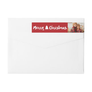 Bande Pour Adresse De Retour Joyeux Noël Brush Script Arborescence Adresse phot