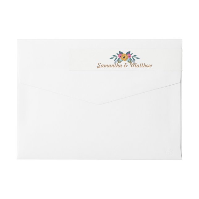 Bande Pour Adresse De Retour La collection de Mariages blancs à couronne de fle (Dos)