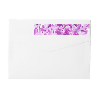 Bande Pour Adresse De Retour Lavande Aquarelle Fleurs Mariage Moderne