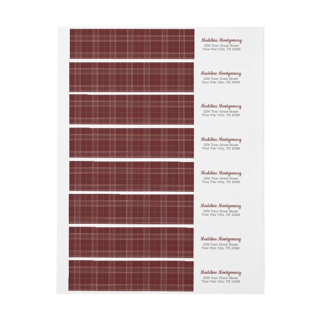 Bande Pour Adresse De Retour Les Aggies Plantées De Maroon Enveloppent Le Étiqu (Feuille)