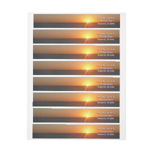 Bande Pour Adresse De Retour Lever du soleil à Sea III Océan Horizon