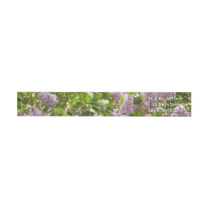 Bande Pour Adresse De Retour Lilac Bush Belles fleurs de printemps violettes