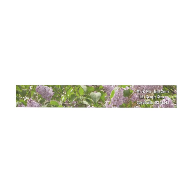 Bande Pour Adresse De Retour Lilac Bush Belles fleurs de printemps violettes (Individuel)