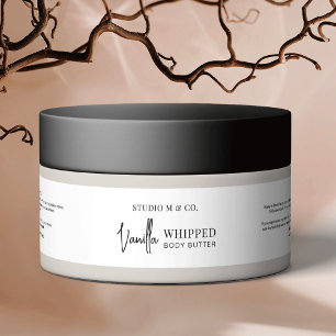 Bande Pour Adresse De Retour Lotion minimaliste moderne de sucre de frottement 