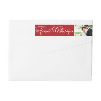 Bande Pour Adresse De Retour M. Et Mme Marié Premier Mariage Photo de Noël