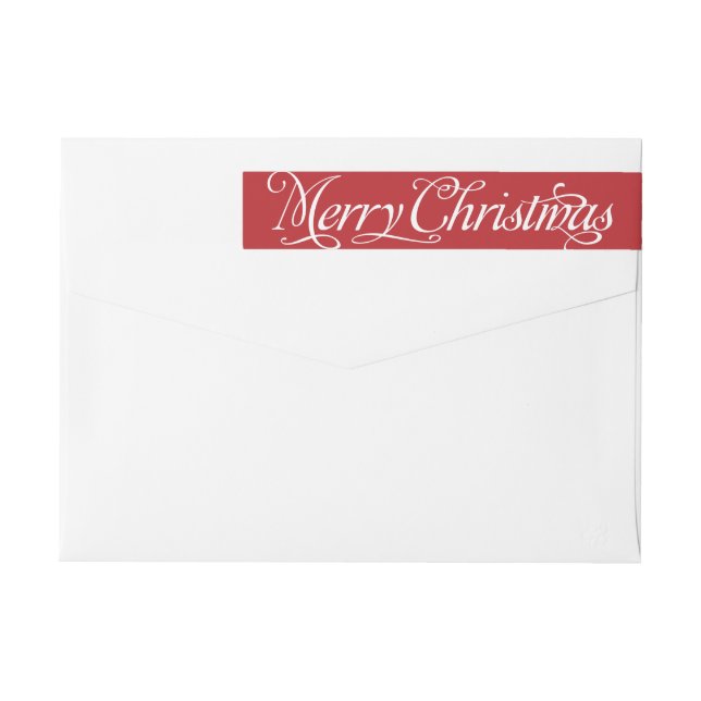 Bande Pour Adresse De Retour Manuscrit bouclé de Joyeux Noël (Dos)