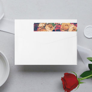 Bande Pour Adresse De Retour Mariage Boho Vintage Rose antique