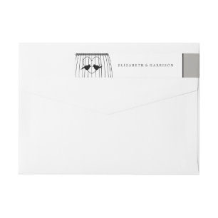 Bande Pour Adresse De Retour Mariage de cage cardiaque vintage