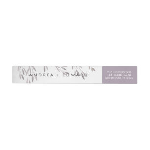 Bande Pour Adresse De Retour Mariage Fleur sauvage