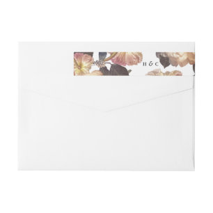Bande Pour Adresse De Retour Mariage floral moderne romantique
