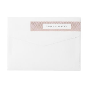 Bande Pour Adresse De Retour Mariage Géométrique Pink Gold Gatsby