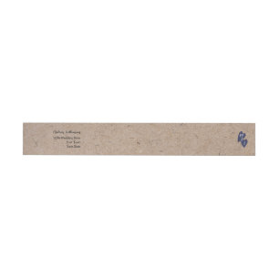 Bande Pour Adresse De Retour Mariage rustique Kraft Monogramme Adresse de ret