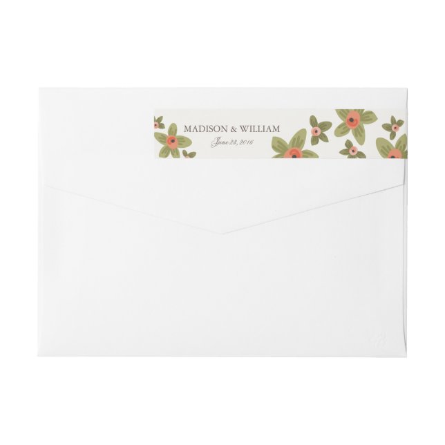 Bande Pour Adresse De Retour Mariage Spring Buds (Dos)