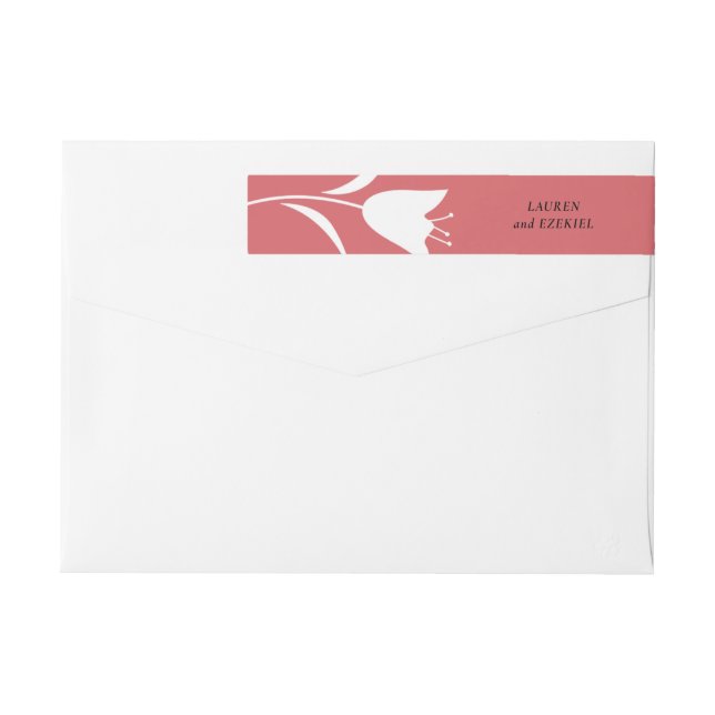 BANDE POUR ADRESSE DE RETOUR MARIAGE TULIP BLANC MOD (Dos)