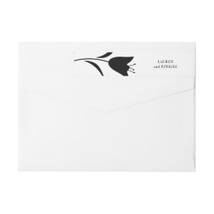BANDE POUR ADRESSE DE RETOUR MARIAGE TULIP NOIR MOD