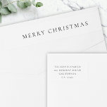 Bande Pour Adresse De Retour Minimal Simple White Christmas Adresse de retour<br><div class="desc">Un style minimaliste de vacances autour de l'étiquette d'adresse de retour avec la typographie classique "Joyeux Noël" en noir sur un arrière - plan blanc simple et propre. Le texte peut être facilement customisé pour une touche personnelle. Un design de Noël simple, minimaliste et contemporain pour se démarquer de cette...</div>