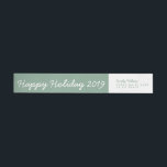 Bande Pour Adresse De Retour Moss Green Christmas Holiday Adresse de la bannièr<br><div class="desc">Moss Green Christmas Holiday Red Banner enrouler le étiquette</div>
