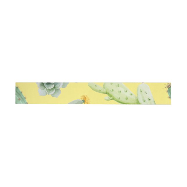 Bande Pour Adresse De Retour Motif Cactus 9 (Individuel)