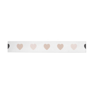 Bande Pour Adresse De Retour Motif de coeur 31
