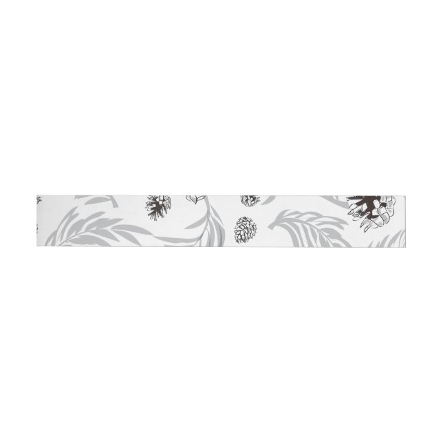 Bande Pour Adresse De Retour Motif de Noël, Pine Snow 7 (Individuel)