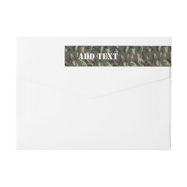 Bande Pour Adresse De Retour Motif du Camouflage militaire Green Woodland (Dos)