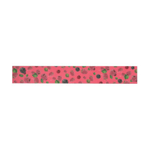 Bande Pour Adresse De Retour Motif framboise