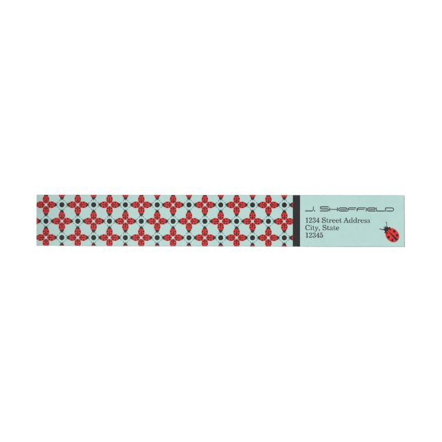 Bande Pour Adresse De Retour Motif Ladybug (Individuel)