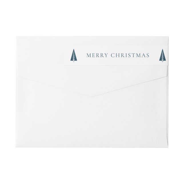 Bande Pour Adresse De Retour Noël festif personnalisé (Dos)