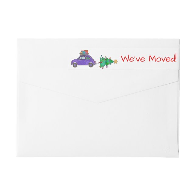 Bande Pour Adresse De Retour Nous avons déplacé l'étiquette de voiture et de (Dos)