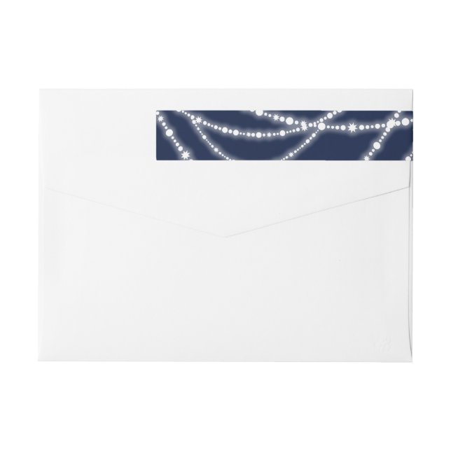 Bande Pour Adresse De Retour Nouvel An Félicitations Flammes Étincelantes Adres (Dos)