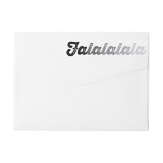 Bande Pour Adresse De Retour Ombre Grey Falalalala Bold Script moderne