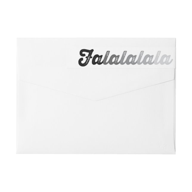 Bande Pour Adresse De Retour Ombre Grey Falalalala Bold Script moderne (Dos)