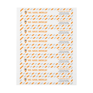 Bande Pour Adresse De Retour Orange Nous Avons Déménagé Déménagé