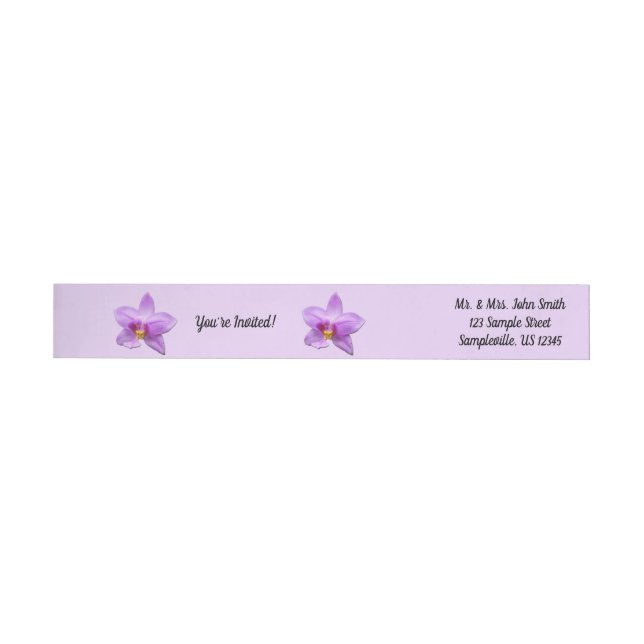 Bande Pour Adresse De Retour Orchidée tropicale violette sauvage (Individuel)