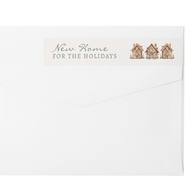 Bande Pour Adresse De Retour Pain d'épice (Gingerbread Wrap Around Label
)