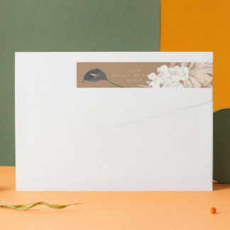Bande Pour Adresse De Retour Pampas Grass Desert Tropical Coral Enregistrer La