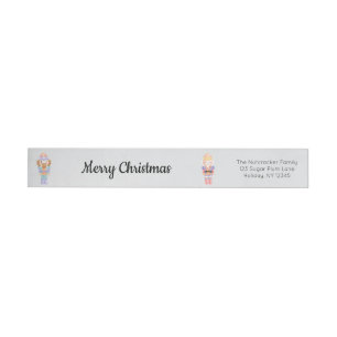 Bande Pour Adresse De Retour Pastel Nutcracker Joyeux Noël